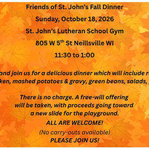ST. JOHN'S FALL DINNER